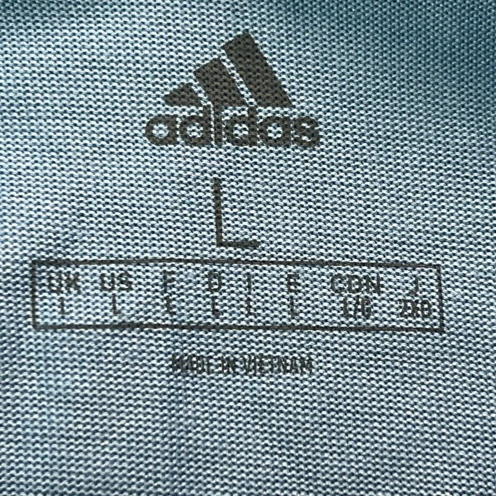 Adidas Golf Pullover Shirt Polo Short Sleeve Men's Large Blue Casual Com…
